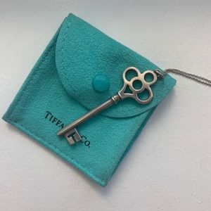 Tiffany & Co. Sterling Silver Crown Key Necklace